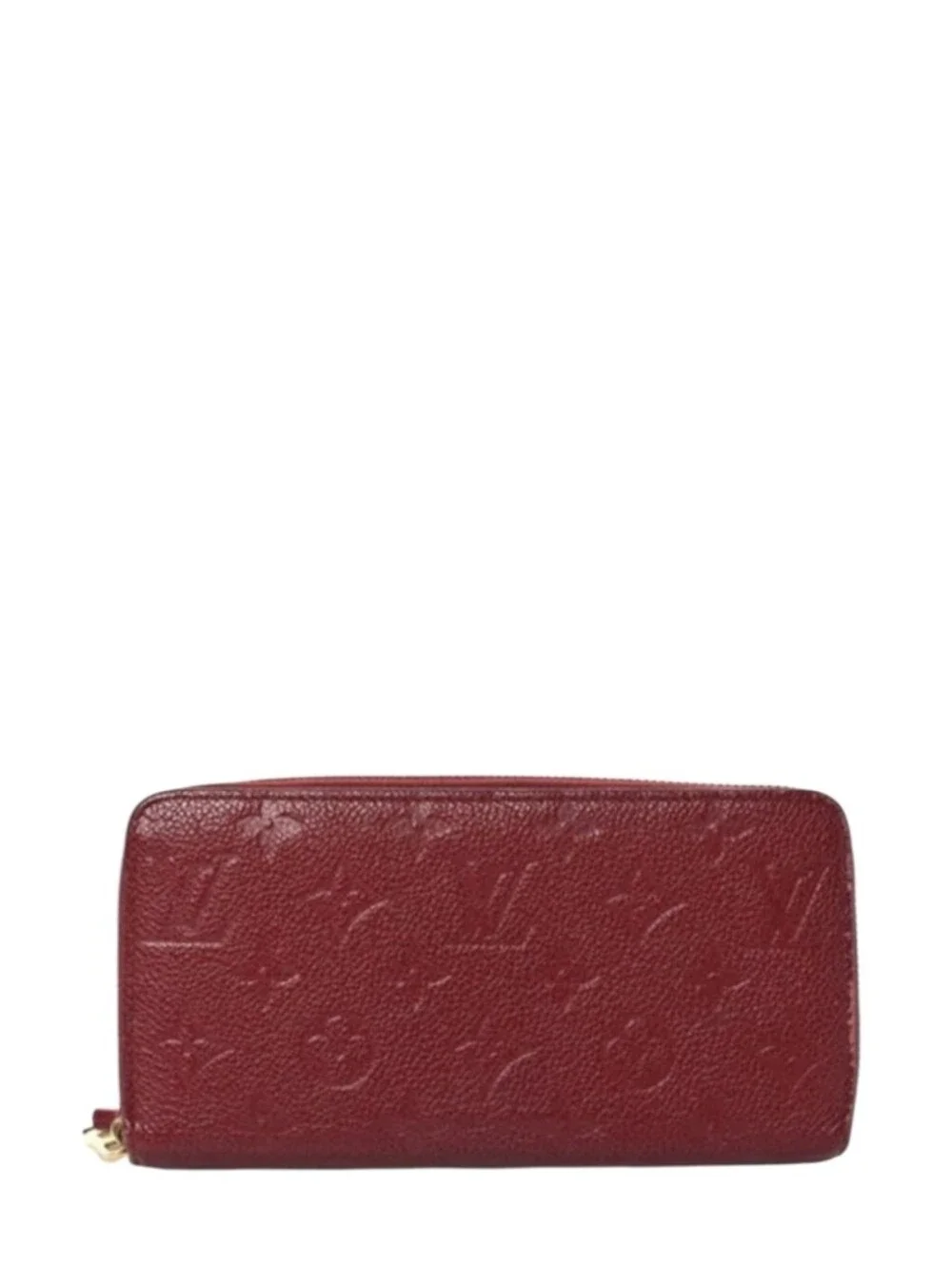 Like NEW! Rare! Louis Vuitton Empreinte LV Zippy Leather Wallet Aurore LV